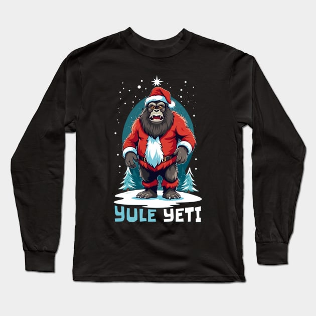 Yule Yeti Christmas Long Sleeve T-Shirt by Picasso_design1995